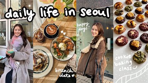 seoul vlog ☃️ cookie baking class, dating spots in  .